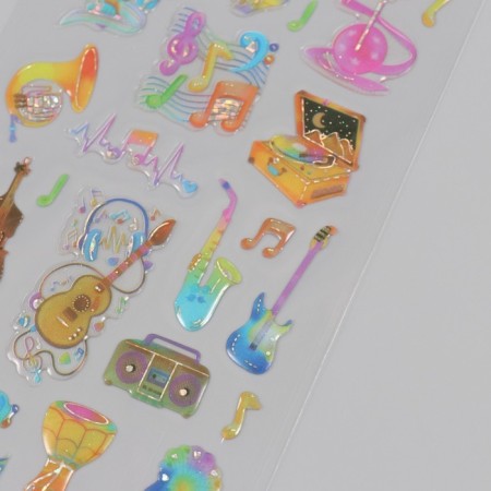 Stickers for creativity plastic "Musical instruments" 9.3x20.4 cm-3