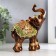Souvenir Polystone "Elephant in Bright Popone with Gold" MIX 12x6.5x13 cm