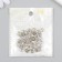 Decor hat for beads "Flower-Hall" silver 0.8x0.8 cm set 50 pcs