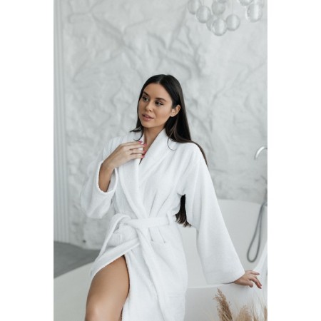Frequency bathrobe, size 52, white color-5