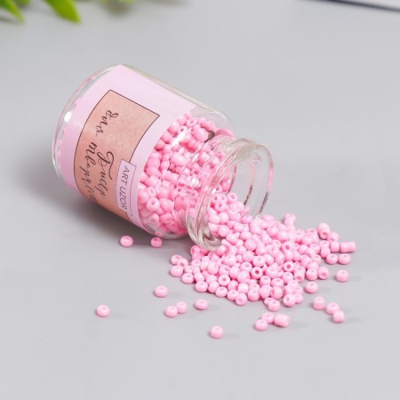 12/0 round beads in the bottle "Pink coral" 20 g-1