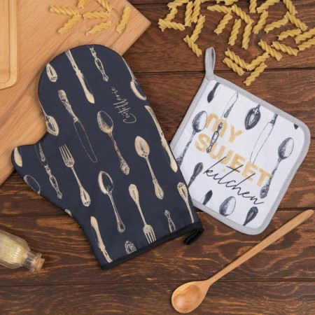Kitchen “devices”, mittens-output 20x28cm, severity 17x17cm, 35% x/l, 65% p/e