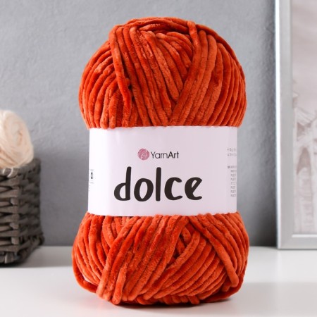 Yarn "Dolce" 100% micropoliester 120m/100g (793 terracotta)