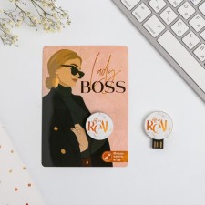 Flash card on the postcard The Dream Is Real, 4 GB