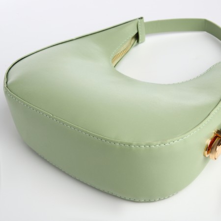 Bag Women's Baget with a zipper, green color-4
