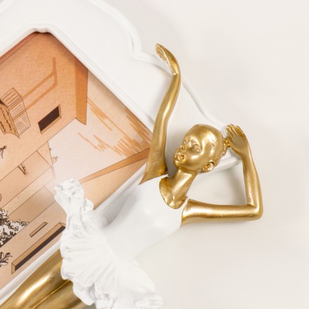 Photo frame Polystone 10x15 cm "Little ballerina in a white pack" 18x5.5x21 cm-2