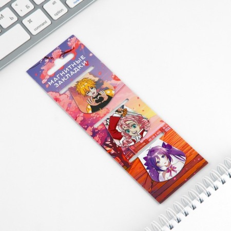 Magnetic bookmarks 3 pcs on the “blade” substrate-4