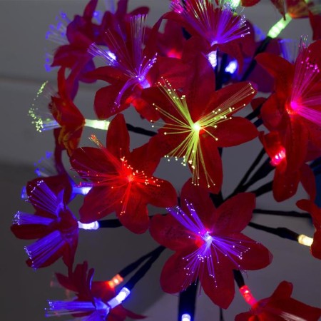 LED bush “Lilies red 30 cm, 32 LED, blinking, 220 V, glow of multi (RG/RB)-2