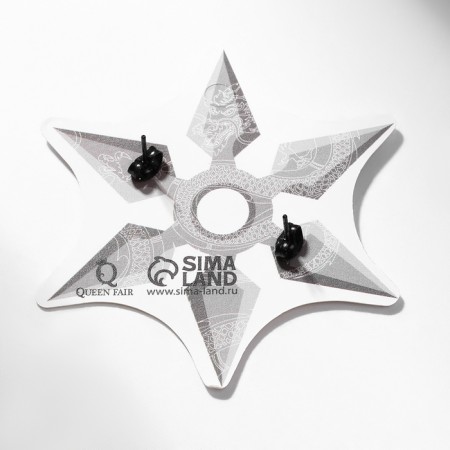 Earrings Metal "Japan" shurikens cloves, black color-3