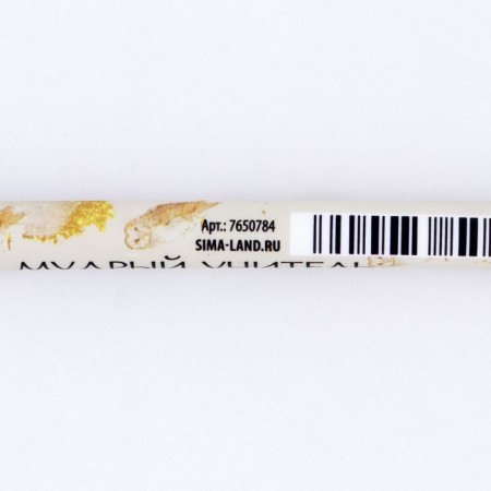 Gift handle "Teacher No. 1", plastic, blue paste, 0.7 mm-2
