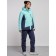 Ski costume female winter, size 60, turquoise color