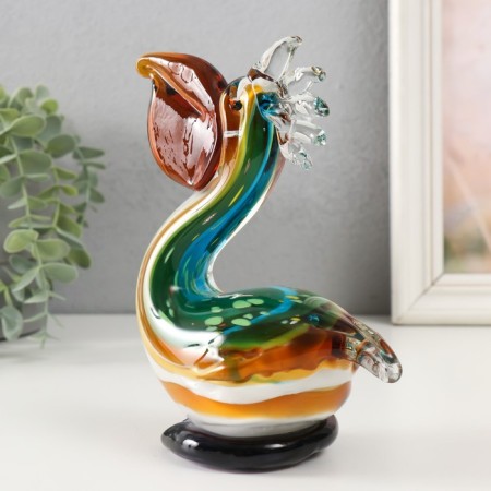 Souvenir Glass "Pelican" under Muranskoy glass mix 8x16x17 cm-1