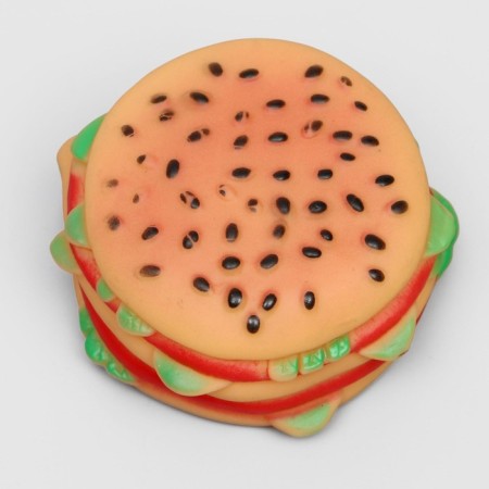 Brying toy "Hamberger with salad" for dogs, 9.5 cm-1