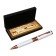 Gift handle, ball "Kronos" in the leatherette case, rotary, white body with gold