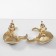 Earms Emal "Devil" heart, black color in gold