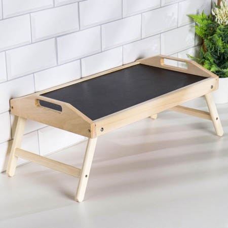 Breakfast table with folding handles, 50 × 30cm, from linden-1