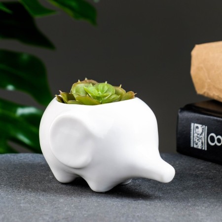 Pot "Elephant White" 10x7x6.5cm
