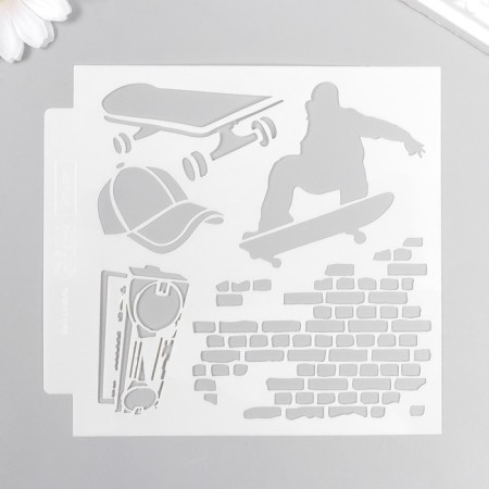 Plastic stencil "Skereter" 13x13 cm-3