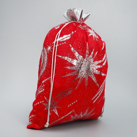 Bag gift plush "Polar star", embossing, 30 x 40 cm +/- 1.5 cm, new year-2