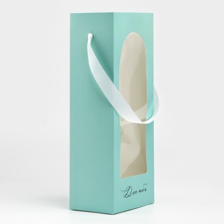 Packet-carrier for flowers with a plastic window, “for you”, Tiffany, 30 x 12 x 8 cm-4