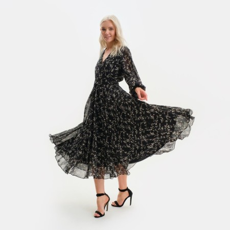 Women's dress with a MIST MIDi belt, size 50, black-3