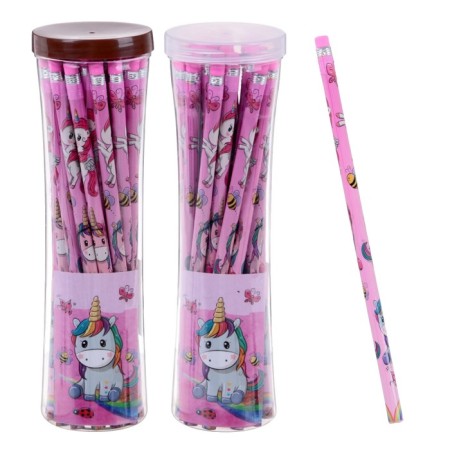 Black pencil with the eraser "Unicorn", firmness of NV