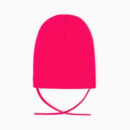 Hat for the girl is single-layer, Fuchsia color/Bunny, size 50-54-3