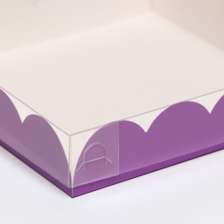 Box for cookies, lilac, 15 x 15 x 3 cm-1