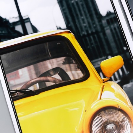 Sticker Plastic Interior triptych "yellow transport" set 3 sheets 29.5x61 cm-3