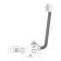 Bath siphon "Ani Plast" EC155BL, D = 40 x 50 mm, with corrugation, click-clock, black
