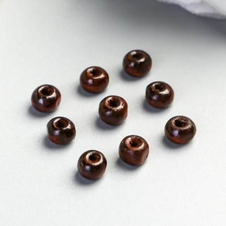 Wooden beads "Brown" set 250pcs, 4x5mm (WDB0416)-2
