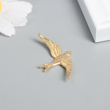 Decor for creativity Metal "Swallow" gold 3.7x2.3 cm-1