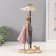 Polystone souvenir "steam on a bench with a cloud and sun" pink-blue 6x16x30 cm