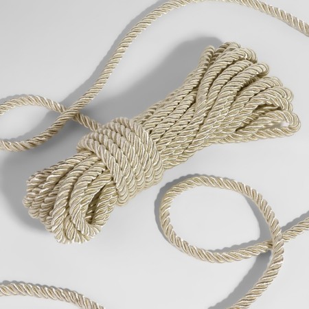 Cord twisted, d = 8 mm, 9 ± 1 m, pearl color