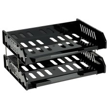 A set of paper trays is horizontal sity, set 2 pieces, on metal rods, black