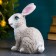 Piggy bank "Bunny" gray, 17cm