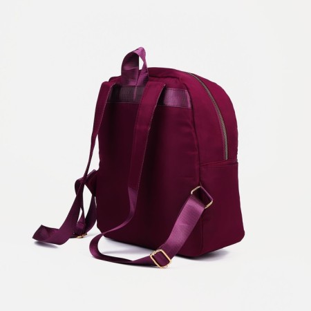 Youth backpack on lightning from textiles, 2 pockets, purple color-1