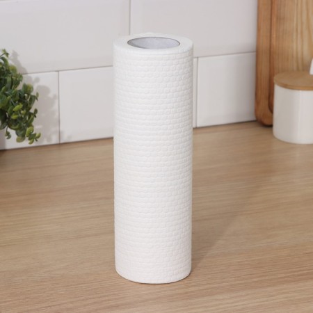 Napkins in the roll reusable non -core shares, 50 pcs, 25 × 25 cm, white color-1