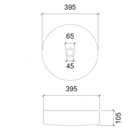 ABBER GLAS AK2301DB sink, invoice, 395x395x105 mm, glass, blue-2