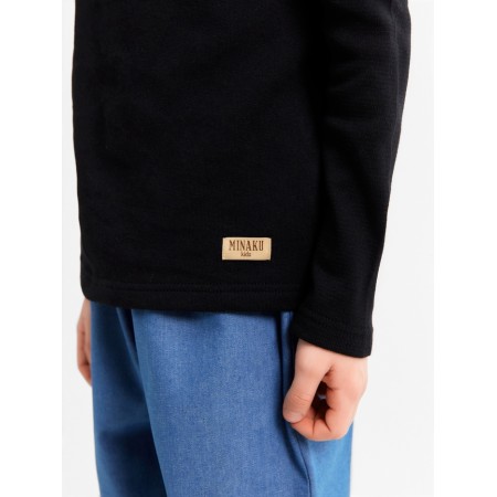 Baby Minaku turtleneck, black color, height 152 cm-3