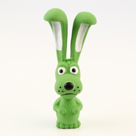 Bruttail toy for dogs from latex "Dog", 17 cm, green-1