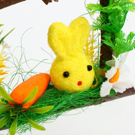Decorative Easter suspension "Bunny in the house" 4 × 14 × 15.5 cm-2
