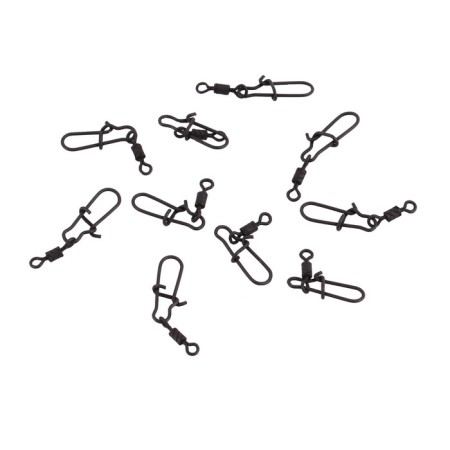 Twal with a fastener Namazu Pro Rolling Ribbed Swivel, Carbon, size 14. Test-4 kg-2