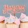Topper wooden "mommy" pink 13x6 cm