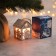 Christmas tree toy "House with bells", from batteries, glow of warm white