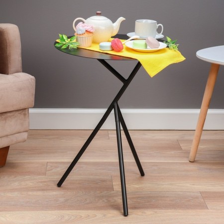 Coffee table "Moon" YS-8522, hardened glass 45x57 cm