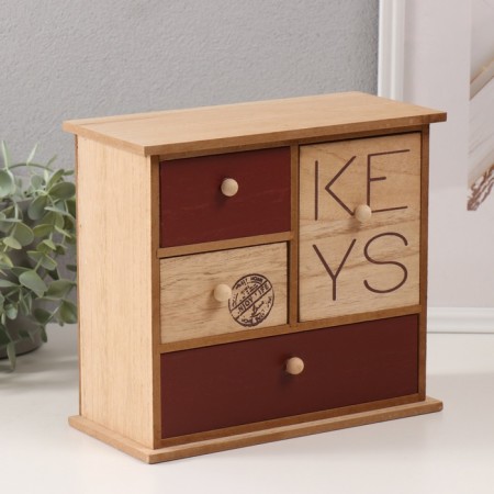Casket wood 4 boxes "Keys" 23.4x10x21 cm