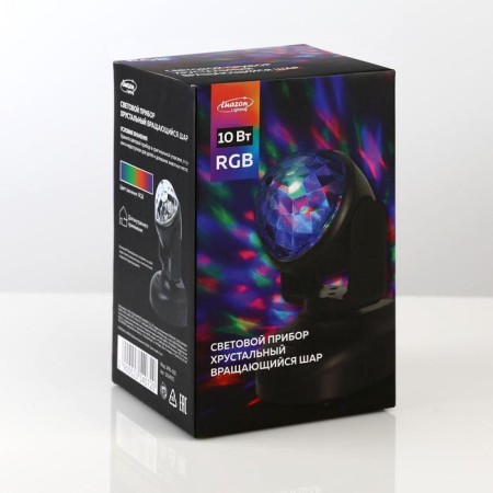 Light device "Rotating ball" 8.5 cm, speaker, glow RGB, 220 V-10