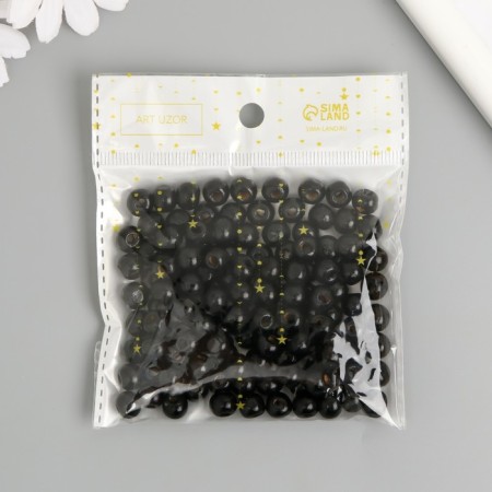 Beads for creativity tree "Black" D-0.8 cm, set of 20 g-3
