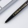 Plastic pen with embossing "Happy New Year! Believe in miracles! ”, Blue pasta